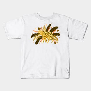 Jungle leopard - brown and yellow Kids T-Shirt